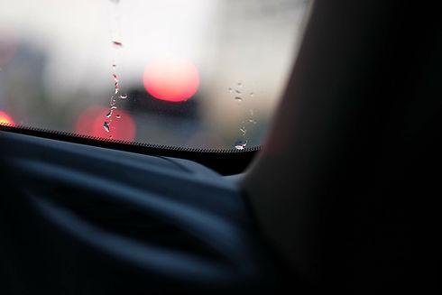 Raindrops on Car Window